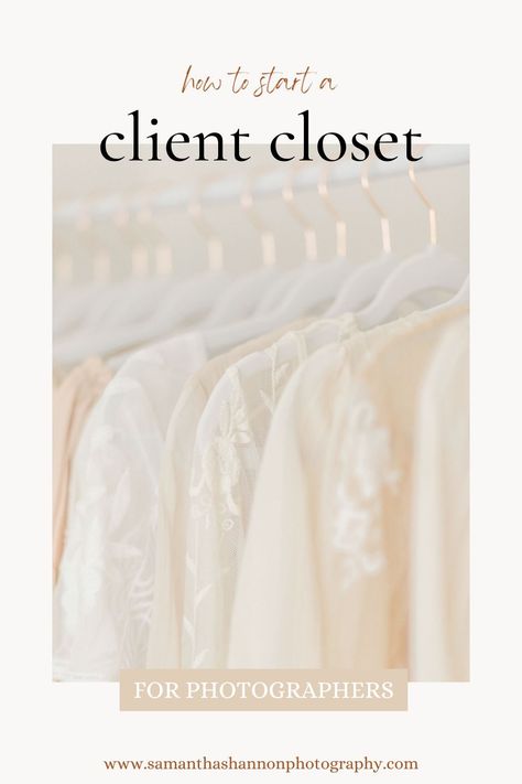 Photography Client Closet, Client Closet Ideas Photography, Client Closet Photography, Closet Photography, Closet Alternatives, Photography Business Tips, Photography Studio Design, Mini Photo Sessions, Spring Family