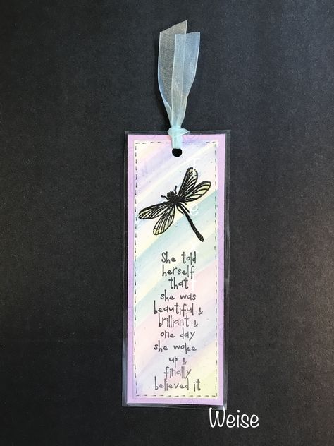 Dragonfly Bookmark, Bookmark Diy, Bookmarks Handmade, Dragonflies, Laminate, Dandelion, Cross Stitch, Milk, Created By