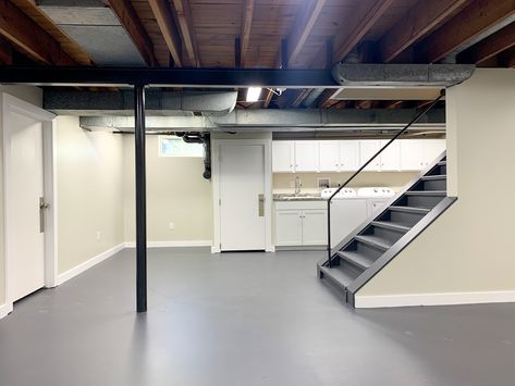 Exposed Basement Ceiling Ideas, Black Basement Ceiling, Basement Workout Room, Finish Basement Ceiling, Drop Ceiling Basement, Unfinished Basement Ceiling, Exposed Basement Ceiling, Basement Ceiling Painted, Basement Ceiling Options