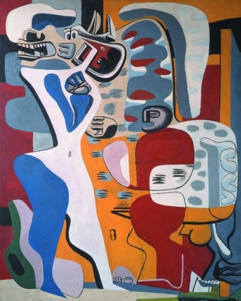 Le Corbusier | MENACE, 1938 Corbusier Painting, Le Corbusier Drawings, Le Corbusier Painting, Le Corbusier Art, Eileen Agar, Le Corbusier Architecture, Grand Art Mural, Art Walk, Paul Klee