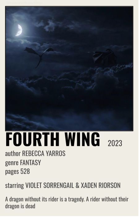 Fourth Wing Poster, Kindle Decor, Polaroid Book, 4th Wing, Minimalistic Posters, Bookish Art, Wings Book, Rebecca Yarros, Mini Posters