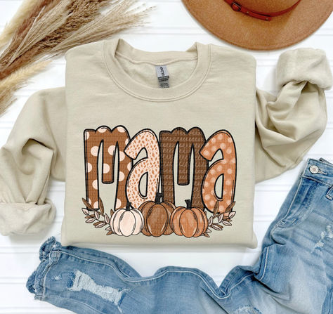 Love this fall mama design. Kids Faith, Pool Boy, Autumn T Shirts, Mama Tee, Mom And Grandma, Pumpkin Design, Fall Shirts, Unisex Shirts, Fall Pumpkins