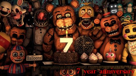 Fnaf Birthday, Sfm Fnaf, 8 Year Anniversary, Fnaf Sfm, 7 Year Anniversary, Fnaf 2, Fnaf Movie, Horror Games, Security Breach