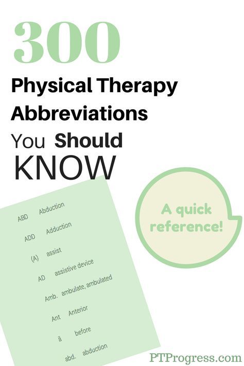 Physical therapy abbreviations are used in the clinic to shorten commonly used documentation terms. Here's a list of PT abbreviations commonly used. Physical Therapy School, Psoas Release, Physical Therapy Student, Physical Therapist Assistant, Physical Therapy Assistant, Pta School, Sports Medicine, Physical Therapist, Anatomy And Physiology