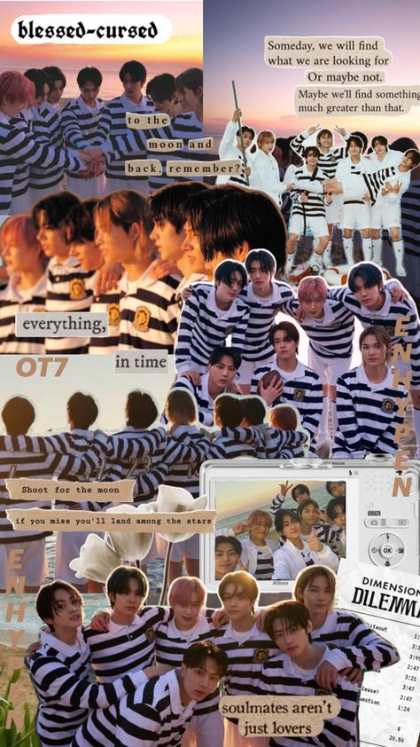 my ot7 <3 may they be happy and healthy forever ♾️ Enhypen Collage Wallpaper, Enhypen Wallpaper Ot7, Enhypen Ot7 Wallpaper, Enhypen Collage, Ot7 Wallpaper, Enhypen Dimension Dilemma, Enhypen Dimension, Dimension Dilemma, 7 Prince