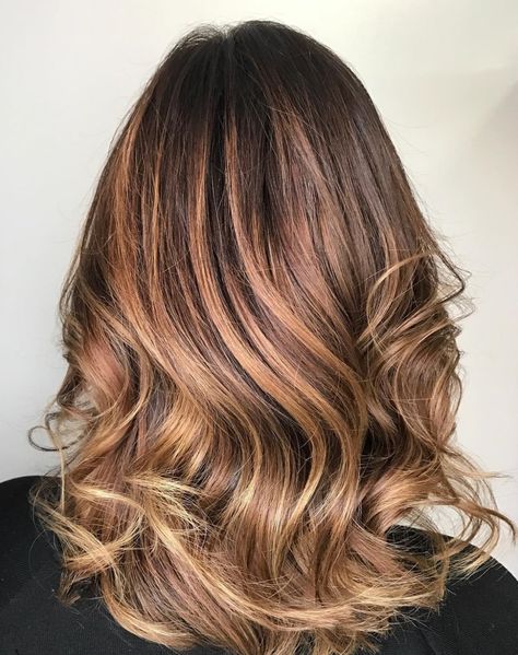 Medium Caramel Ombre Hair Medium Hair Highlights, Tiger Eye Hair Color, Caramel Ombre Hair, Tiger Eye Hair, Mahogany Hair, Hair Color Pictures, Brunette Bob, Hair Color Burgundy, Hair Color Chart