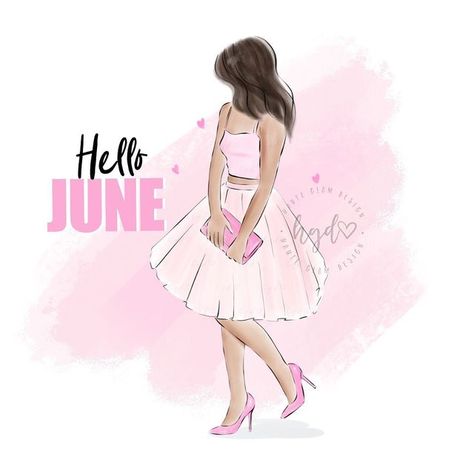 Welcome June, Hello June, Calendar Wallpaper, Have A Good Day, Months In A Year, Good Day, Fashion Illustration, Illustrator, Ballet Skirt