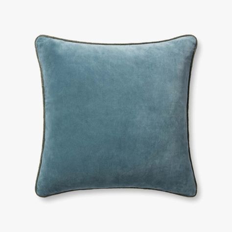 Loloi designs and crafts rugs, pillows and throws for the thoughtfully layered home. Loloi Pillows, Chris Loves Julia X Loloi, Velvet Throw Pillow, Chris Loves Julia, Dusky Blue, Sculptural Object, Loloi Rugs, Velvet Throw, Pillows And Throws