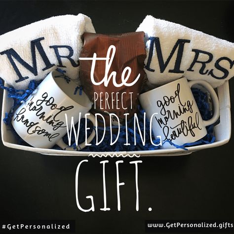 Share the best Wedding Gift that stays forever as lifetime memory! Create the perfect one with #GetPersonalized - https://buff.ly/2KR7TVb   #Wedding #WeddingGift #Anniversary #CuteGift #SpecialGift #Giftshop #Algona #Iowa #IowaState #WeddingCollection Mr And Mrs Gift Basket, Wedding Gift Ideas For Bride And Groom, Gifts For Bride And Groom, Gift Tutorial, Gifts For Bride, Wedding Gifts For Bride And Groom, Creative Wedding Gifts, Wedding Gifts For Friends, Diy Wedding Gifts