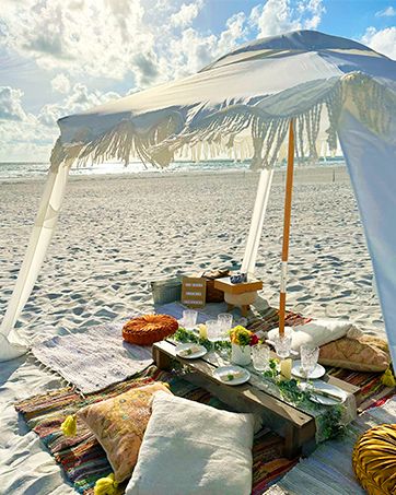 Beach Cabana with Fringe, 6'×6' Boho Beach Canopy with Tassels, Easy Set up & Premium Wood Pole, Cool Cabana with Sand Pockets, Instant Sun Shelter for Beach Patio Garden Outdoor, Elegant White Beach Set Up, Beach Canopy, Camping Shelters, Beach Patio, Sun Shelter, Beach Cabana, Hiking Tent, Beach Tent, White Beach