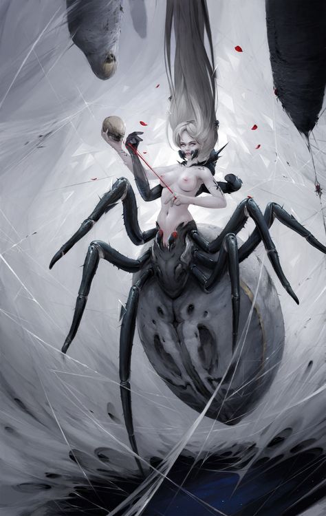 ArtStation - Spider Queen's Spider Queen Character Design, Bug Lady Character Design, Drow Queen, Spider Character, Spider Queen, Myths & Monsters, Gaming Anime, Humanoid Creatures, Spider Art