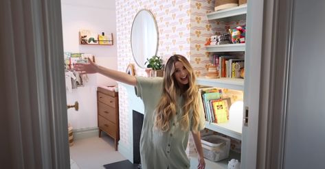 YOUTUBE star Zoella showed off her incredible nursery makeover – after shocking fans with her “disappearing bump”. The 31-year-old vlogger, real name Zoe Sugg, is currently pregnant with her and boyfriend Alfie Deyes‘ little girl. To prepare for the big event, Zoe and Alfie transformed the guest room in their Brighton mansion into a beautiful […] Honeycomb Wallpaper, Alfie Deyes, Nursery Makeover, Baby Changing Station, Zoe Sugg, Wooden Cupboard, A Little Princess, Baby Cradle, Live Together