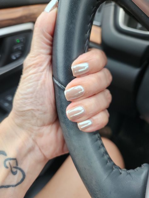 Coconuts Over Opi With Chrome, Coconuts Over Opi Gel, Opi Coconuts Over Opi, Coconuts Over Opi, Chrome Nail Colors, Dip Manicure, Chrome Powder, Chrome Nails, Beauty Shop