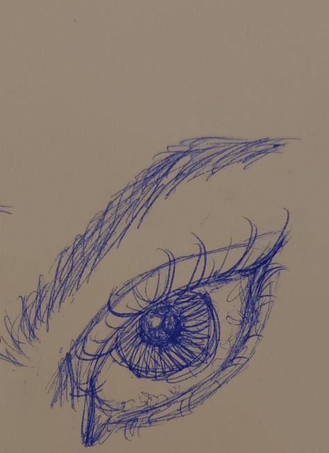 Eye Drawing Biro, Pen Eye Drawing, Pupils Drawing, Easy Eye Drawing, Eye Drawings, Dibujos Aesthetic, Pen Art Work, Ballpoint Pen Drawing, Eye Sketch