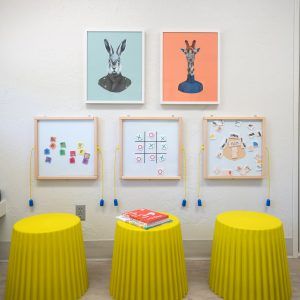 Pediatric Clinic Decoration Ideas, Pediatric Office Decor Waiting Rooms, Pediatric Waiting Room, Pediatric Waiting Room Ideas, Pediatric Office Decor Wall Murals, Pediatrics Office, Pediatric Office Decor, Pediatric Dental Office Design, Pediatric Dentistry Posters