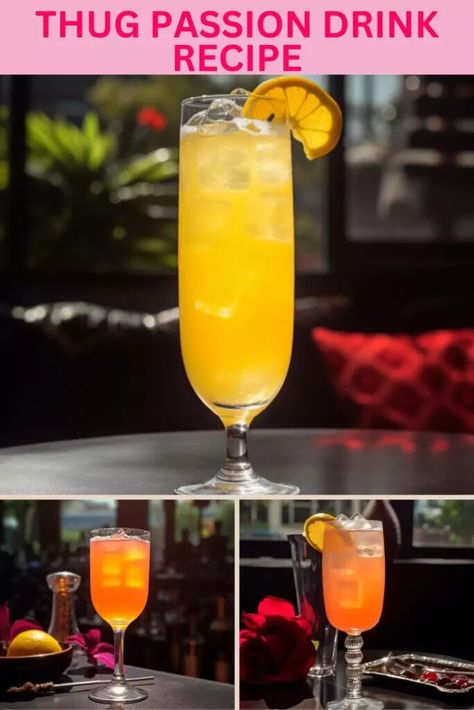 Thug Passion Drink, Cristal Champagne, French Cognac, Yummy Summer Drinks, How Much Sugar, Passion Fruit Juice, Strong Drinks, Slice Of Lime, Colorful Drinks