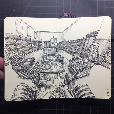 Paul Heaston Drawings, Fish Perspective, Pov Drawing, Paul Heaston, Drawing Sketchbook, Perspective Art, Perspective Drawing, Cool Sketches, Urban Sketching