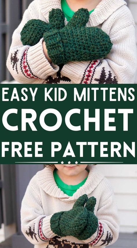 14 Knit Look Free Crochet Mittens Patterns - The Newlywed Crochet Baby Mittens Free Pattern Easy, Crochet Kids Mittens Free Pattern, Kids Mittens Crochet Free Pattern, Toddler Mittens Crochet Pattern Free, Mittens Crochet Pattern Free, Mittens Free Pattern, Crochet Baby Mittens, Mittens Crochet, Crochet Mitts