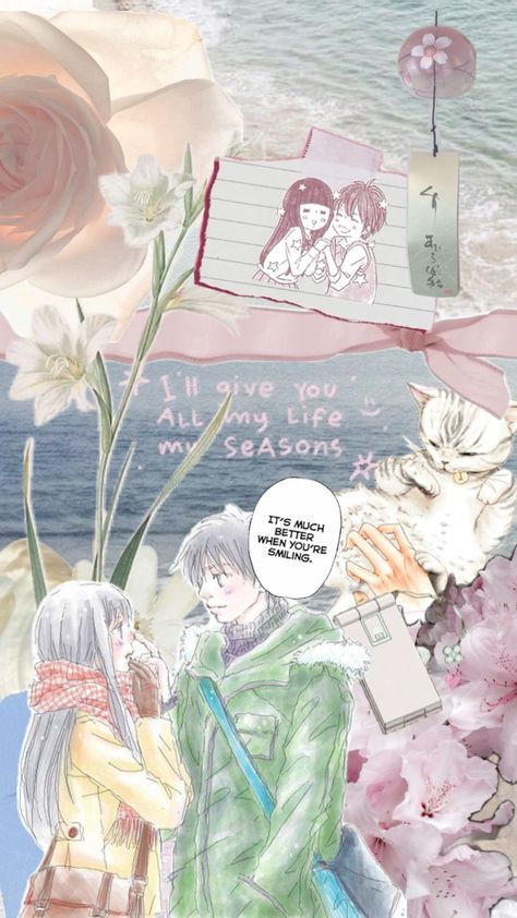 #inspo #white #summeraesthetic #flowers #shoujo #frommetoyou #wallpaper #wallpapercollage #wallpaperaesthetic #wallapaper Pastel Color Wallpaper, Animes To Watch, Wallpaper Collage, Phone Inspiration, Soft Wallpaper, Aesthetic Y2k, Cool Wallpapers Art, Shoujo Manga, Cute Little Things