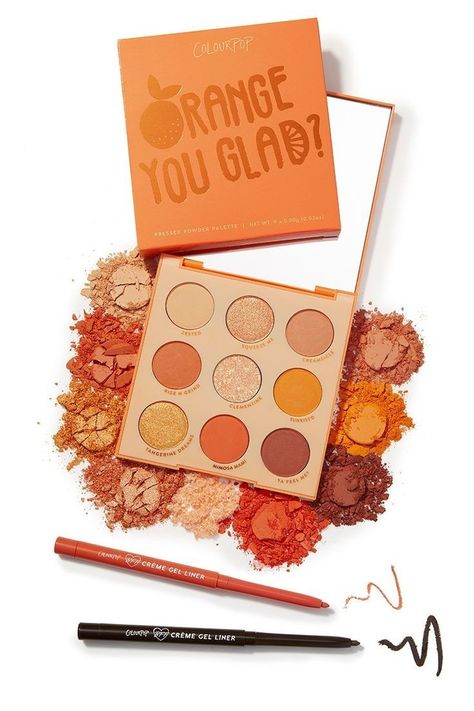 Eyeshadow Orange, Makeup Pics, Colourpop Eyeshadow, Orange Makeup, Makeup Pallets, Makeup Eyeshadow Palette, Monochromatic Palette, Bath And Body Works Perfume, Orange You Glad