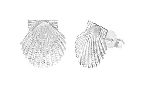 Sterling Silver Seashell Stud Earrings >>> Want to know more, click on the image. Sea Earrings, Diamond Earrings For Women, Seashell Earrings, Ocean Jewelry, Womens Earrings Studs, Studio 54, Sterling Silver Stud Earrings, Large Hoop Earrings, Silver Stud Earrings