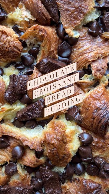 Chocolate Croissant Bread Pudding, Dense Bread, Croissant Bread Pudding, Heathly Recipes, Chocolate Creme Brulee, Chocolate Croissants, Croissant Bread, Christmas Punch Recipes, Delicious Deserts