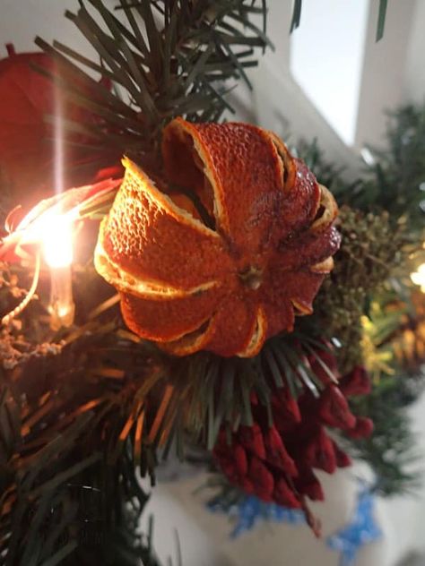 Full step-by-step instructions on how to dry your own whole oranges to create natural Christmas decorations for the home. #christmas #christmascrafts #naturalcrafts #christmasdecoration How To Dry Whole Oranges, Orange Christmas Decor, Natural Christmas Decorations, Orange Christmas Tree, Orange Pomanders, Dried Citrus, Fruit Christmas Tree, Natural Christmas Tree, Orange Ornaments