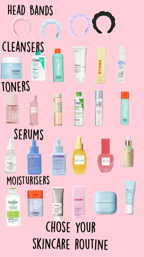 chose your skincare routine Dream Skincare Routine, Sephora Skin Care Routine, Skin Care Routine For Oily Skin And Acne, Glow Recipe Skincare Routine, Weekly Skin Care Routine Schedule, Skin Care For Black Women Skincare, Printable Skincare, Teen Skincare Routine, Skin Care Recommendations