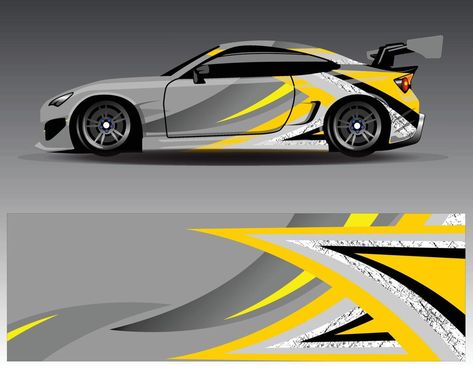 Car wrap design vector. Graphic abstract stripe racing background kit designs for wrap vehicle race car rally adventure and livery Racing Background, Car Rally, Graphic Abstract, Bubbles Wallpaper, Car Wrap Design, Car Wrap, Design Vector, Race Car, Race Cars