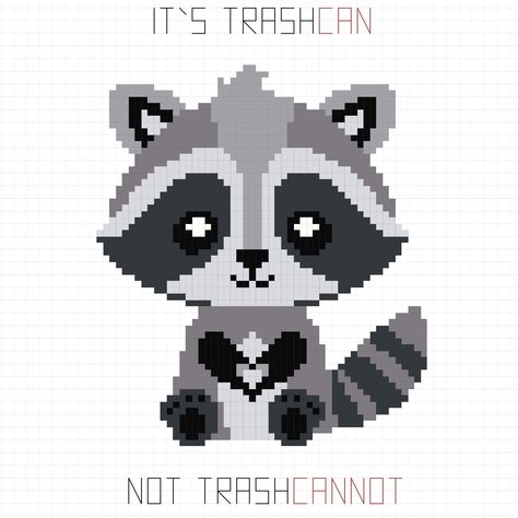 Raccoon Cross Stitch Pattern, Raccoon Cross Stitch, Pony Bead Animals, Unique Cross Stitch, Cross Stitch Tutorial, Custom Cross, Cross Stitch Supplies, Animal Cross Stitch Patterns, Vintage Cross Stitches