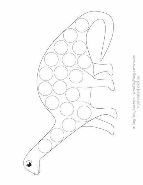 Free Dinosaurs Do a Dot Printables Dinosaur Crafts Preschool, Preschool Dinosaurs, Dinosaur Worksheets, Dinosaur Template, Dinosaur Week, Dot Marker Printables, Dinosaur Craft, Thema Dino, Dinosaur Activities Preschool