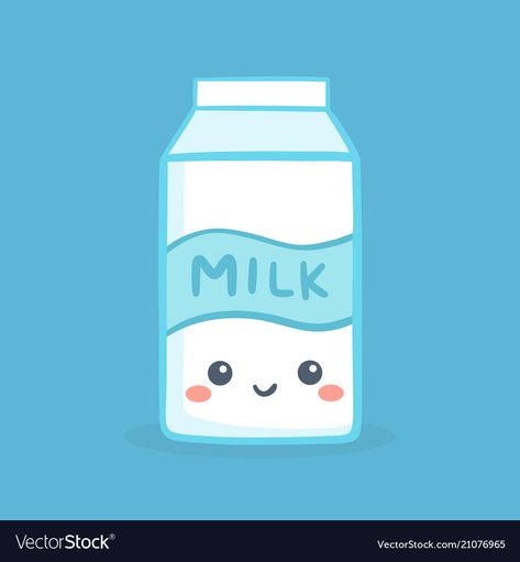 Cute Milk, Blackpink Square Up, Desain Buklet, Milk Box, Blue Cute, Box Package, Milk Carton, Kawaii Doodles, Fresh Milk