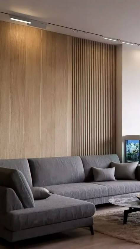 Wood Cladding Interior, Wooden Wall Panels Living Rooms, Louvers Design, Wall Behind Sofa, Wall Cladding Interior, Wooden Wall Cladding, Interior Wood Paneling, Timber Wall Panels, Wooden Wall Design