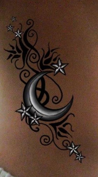 Love the color Tato 3d, Lower Back Tattoo, Stars Tattoo, Star Tattoo Designs, Moon Tattoo Designs, Norse Tattoo, Hawaiian Tattoo, Inspiration Tattoos, Celtic Tattoos