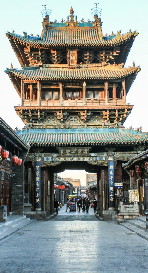 Pingyao Ancient City, Ancient Chinese Building, European Buildings Architecture, China Architecture Traditional, Chinese Architecture Drawing, Ancient Chinese Temple, Chinese Kingdom, Pingyao China, Chinese Architecture Traditional