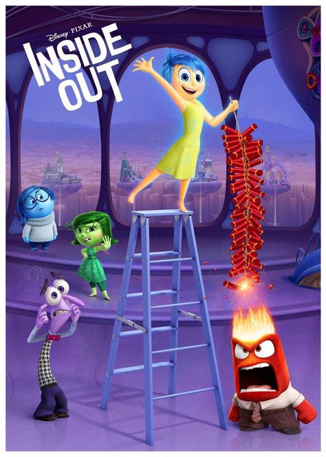 Disney's "Inside Out" poster Inside Out Poster, New Pixar Movies, Inside Out Movie, Joy Inside Out, Movie Inside Out, Inside Out Characters, Disney Illustration, Pixar Films, Disney Inside Out