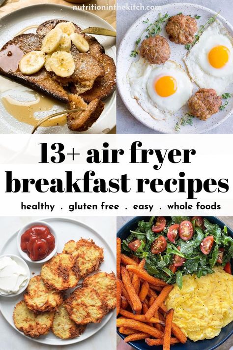 Breakfast Ideas Air Fryer, Recipes In Air Fryer, Air Fryer Breakfast Recipes, Airfryer Breakfast, Air Fryer Breakfast, Gluten Free Easy, Sweet Potato Recipes Fries, Healthy Air Fryer, Healthy Breakfast Bowls