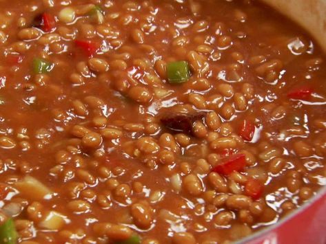 Simple Baked Beans Recipe, Ree Drummond Recipes, Easy Baked Beans, Baked Beans Recipe, Baked Bean Recipes, Pork N Beans, Peach Crisp, Maple Cream, Pioneer Woman Recipes