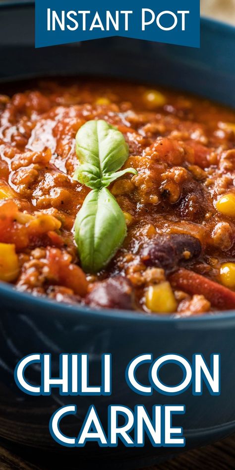 Instant Pot Minced Beef Recipes, Pressure Cooker Chilli Recipes, Chili Instant Pot Recipes, Chilli Con Carne Slow Cooker, Vleis Resepte, Slow Cooker Chilli Con Carne, Classic Chilli, Chili Instant Pot, Beef And Bean Chili