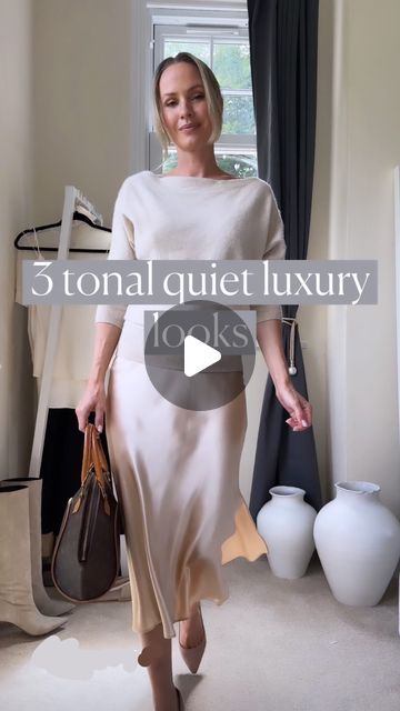 Tess ⋆ 🇬🇧 ⋆ Slow Fashion on Instagram: "3 tonal quiet luxury looks 🤍

Would you feel more comfortable in outfit 1, 2 or 3? 🤔

I love the toned down elegance of high quality, well fitting, logo and pattern- less, well cut items in neutral tones. 

Dressing head to toe in either one colour or closely neighbouring shades is a very easy way to look put together. It also gives an elongating effect if you, like me, need a little extra help in that department (I’m 5’5).

🤍You can find the items I’m wearing in my link in bio, stories, “links” highlight or just comment and ask for the link 🤍

#tessmontgomery #capsulewardrobe #quietluxury" Tonal Outfits, Look Put Together, One Colour, Quiet Luxury, Neutral Tones, Slow Fashion, One Color, Capsule Wardrobe, Link In Bio