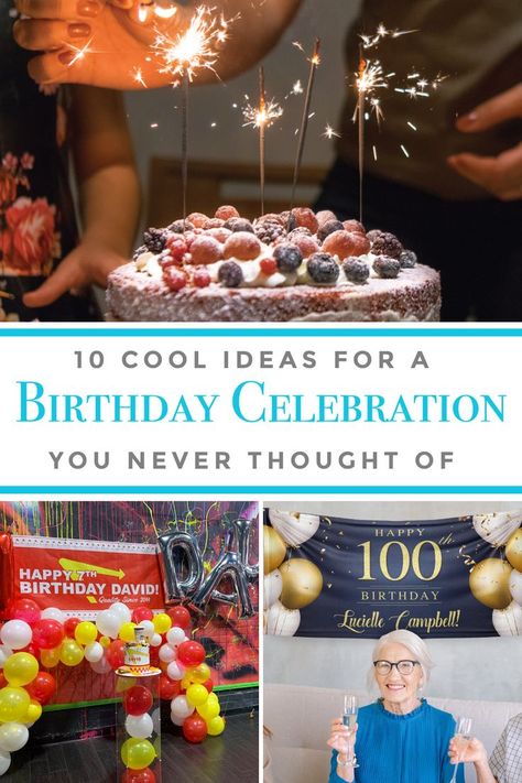 If you’re planning a birthday party for yourself or a loved one but have no idea what to make the overall theme, no worries! We’ve got you covered. We know how stressful planning a birthday party can be but with these 10 cool ideas for a birthday celebration you’ll be planning the coolest birthday bash of the year in a breeze. 100th Birthday Party Ideas, Planning A Birthday Party, 100th Birthday Party, 100th Birthday, 30th Birthday Parties, Cool Ideas, What To Make, Birthday Party Ideas, Birthday Bash