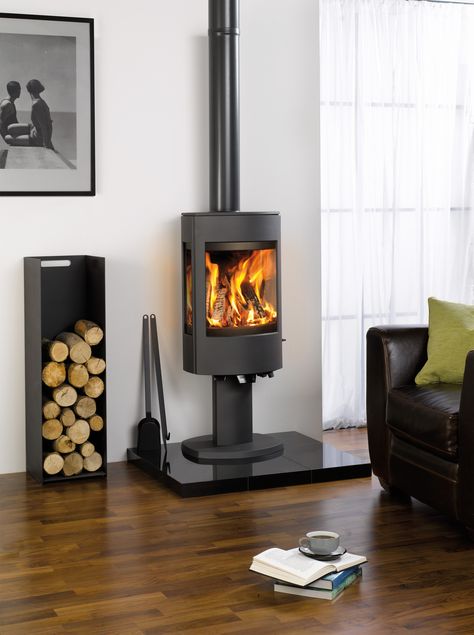 Dovre Astroline 4 Wood Burning Stove. Contemporary design combined with the very… Modern Log Burners, Contemporary Wood Burning Stoves, Wood Burning Stoves Living Room, Log Burner Living Room, Modern Wood Burning Stoves, Wood Burning Fireplace Inserts, Wood Burning Stoves, Log Burning Stoves, Wood Stove Fireplace