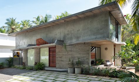 Tropical Brutalism, Brutalist House, Spanish Bungalow, Brutalism Architecture, Grand Foyer, Loft House, Architecture Design Concept, Contemporary Farmhouse, Ground Floor Plan