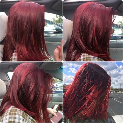 Bright red hair dye