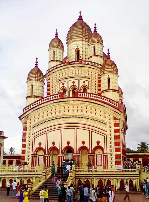 Dakshineswar Kali Temple, Kolkata, West Bengal, India Dakshineswar Kali Temple, Dakshineswar Kali, Kali Mandir, Kali Temple, Kolkata Street, Kali Maa, Temple India, India Architecture, Hindu Temples