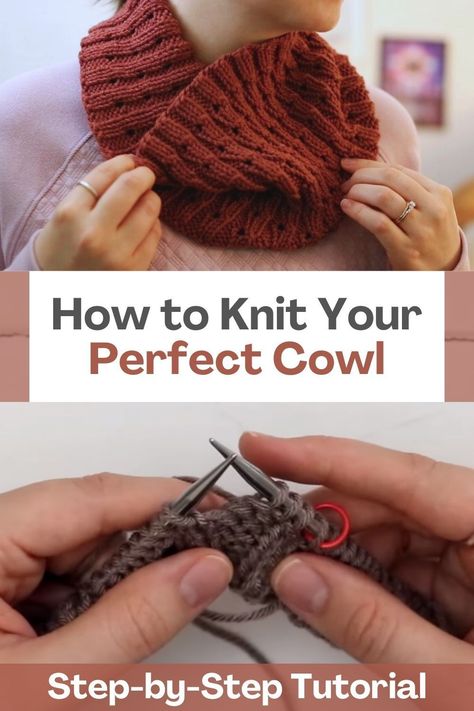 Are you ready to dive into the magical world of knitting and create a stunning cowl that will leave you feeling cozy and stylish? This "Learn to Knit this Cowl" video tutorial is your perfect gateway to embark on this wonderful knitting adventure! No worries if you're new to knitting; this pattern is tailor-made for beginners like you! With step-by-step guidance and easy-to-follow instructions, you'll be amazed at how quickly you can master the essential techniques: cast on, knit, purl, and... Easy Cowl Knitting Pattern, Knitted Cowls, Knit Cowl Pattern Free, Cowl Knitting, Learn To Knit, Knit Purl, Cowl Knitting Pattern, Learn How To Knit, Cowl Pattern