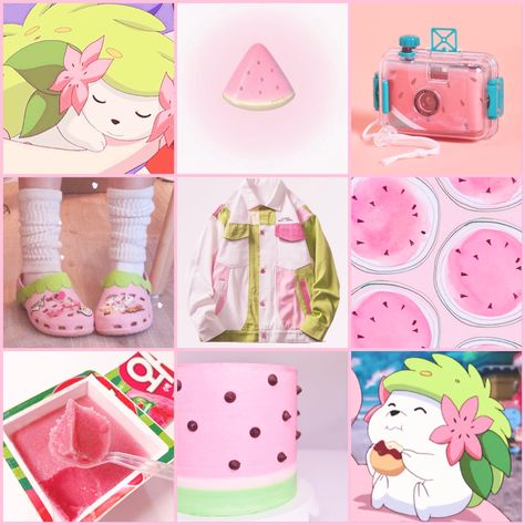 Watermelon Moodboard, Pastel Mood Board, Pink Pokemon, Adopt Idea, Soft Pink Theme, Oc Inspo, Rainbow Aesthetic, Neon Aesthetic, Mood Board Inspiration