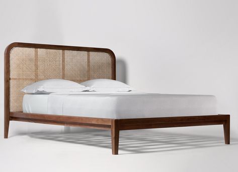 Modern Double Beds, Buy 2022, Rattan Bed Frame, Bed Frame Double, Canopy Bed Frame, Rattan Bed, Rattan Headboard, Ottoman Storage Bed, Oak Beds