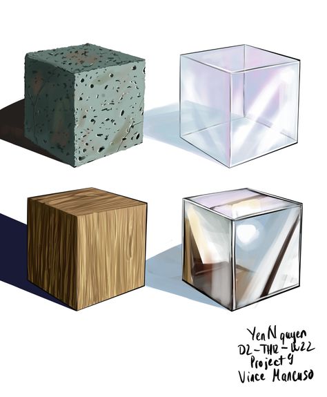 Glass Drawing Digital, Glass Cube Drawing, Glass Box Drawing, Glass Marker Drawing, Glass Texture Drawing, Cube Draw, Glass Rendering, Glass Sketch, Texture Sketch