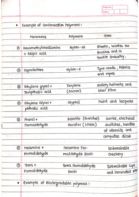 Polymers Chemistry Notes, Polymers Chemistry, Polymer Chemistry, Chemistry Periodic Table, Chemistry Notes, Chain Reaction, Handwritten Notes, Handwriting, Chemistry